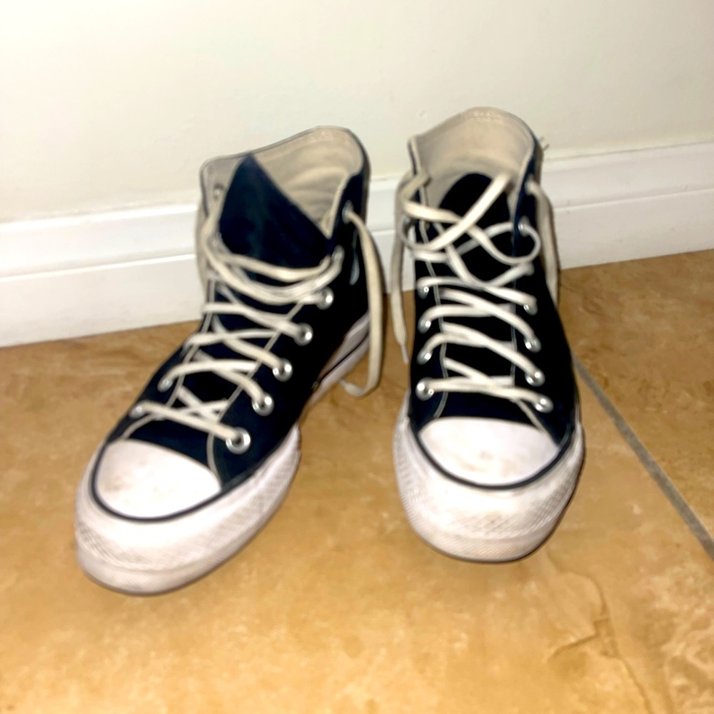 Black High Top Converse Platform - image 2